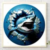 (30*30cm)Whales - Round Partial AB Drill Diamond Painting