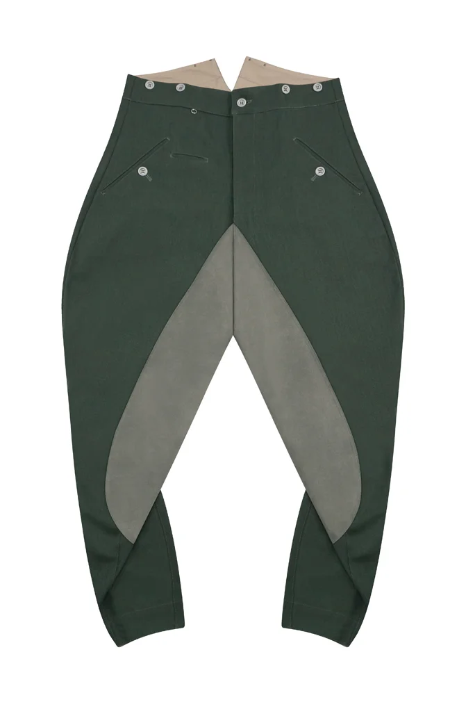   Wehrmacht/Elite M1940 Summer HBT Reed Green Mounted Troops Riding Breeches German-Uniform