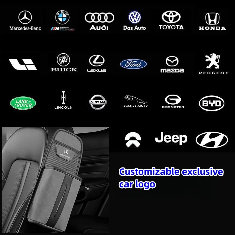 Car seat side paper drawer with storage bag