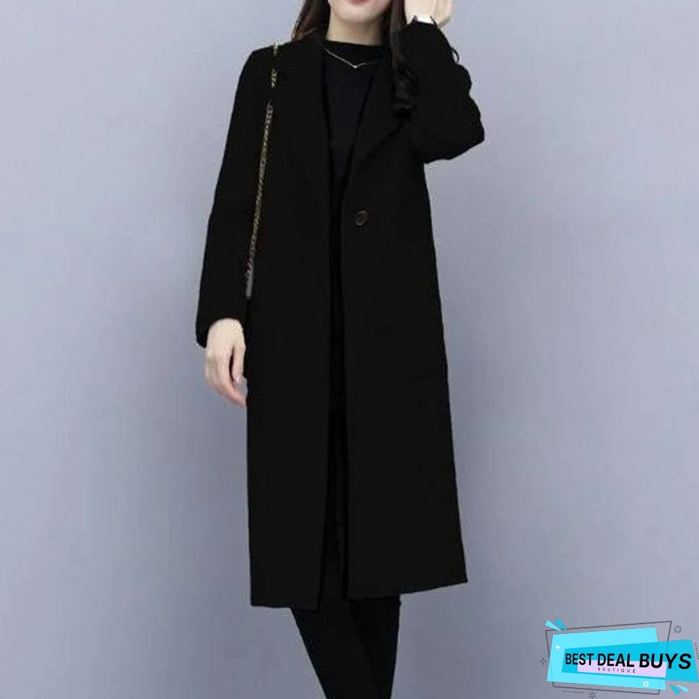 Woolen Mid-Length Coat