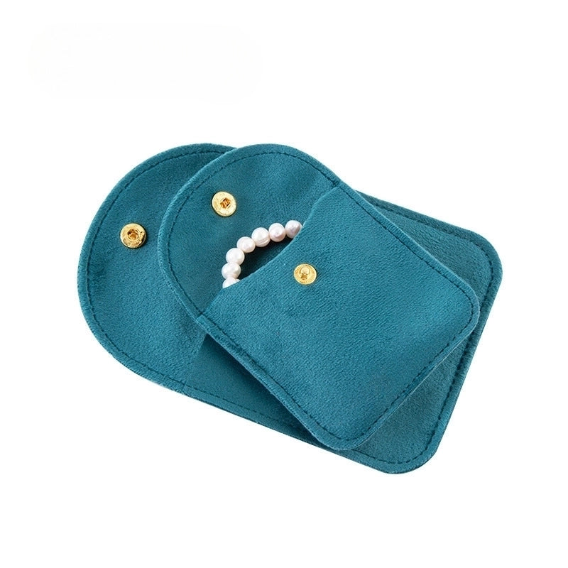 Casual Minimalist Solid Color Flannel Jewelry Packaging Bags