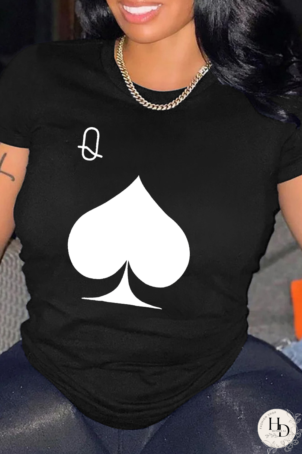 Red Fashion Casual Print Split Joint O Neck T-Shirts