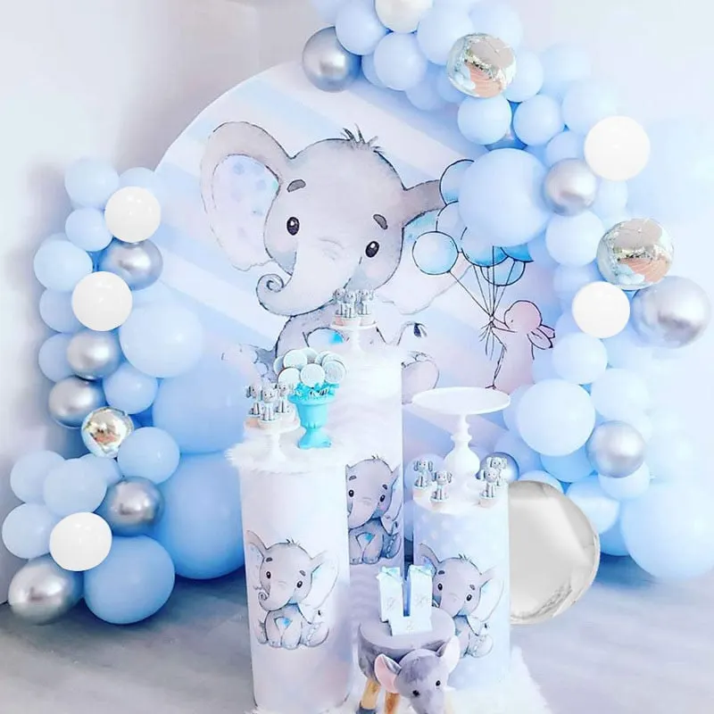 141Pcs Blue Macaron Balloon Garland Arch Kit for Wedding Baby Shower Boy Girl Kids 1st Birthday Party Decoration Air Globos