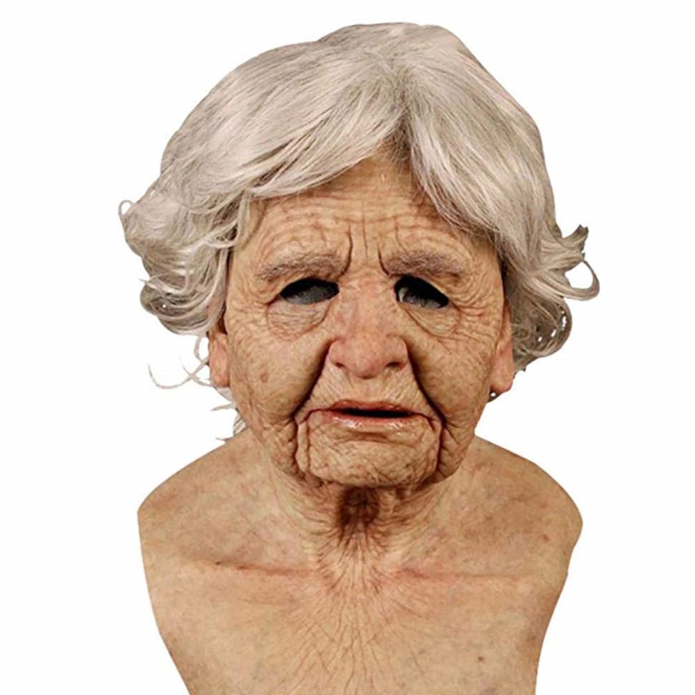 

Halloween old man headgear face wig props Face Cover, 501 Original