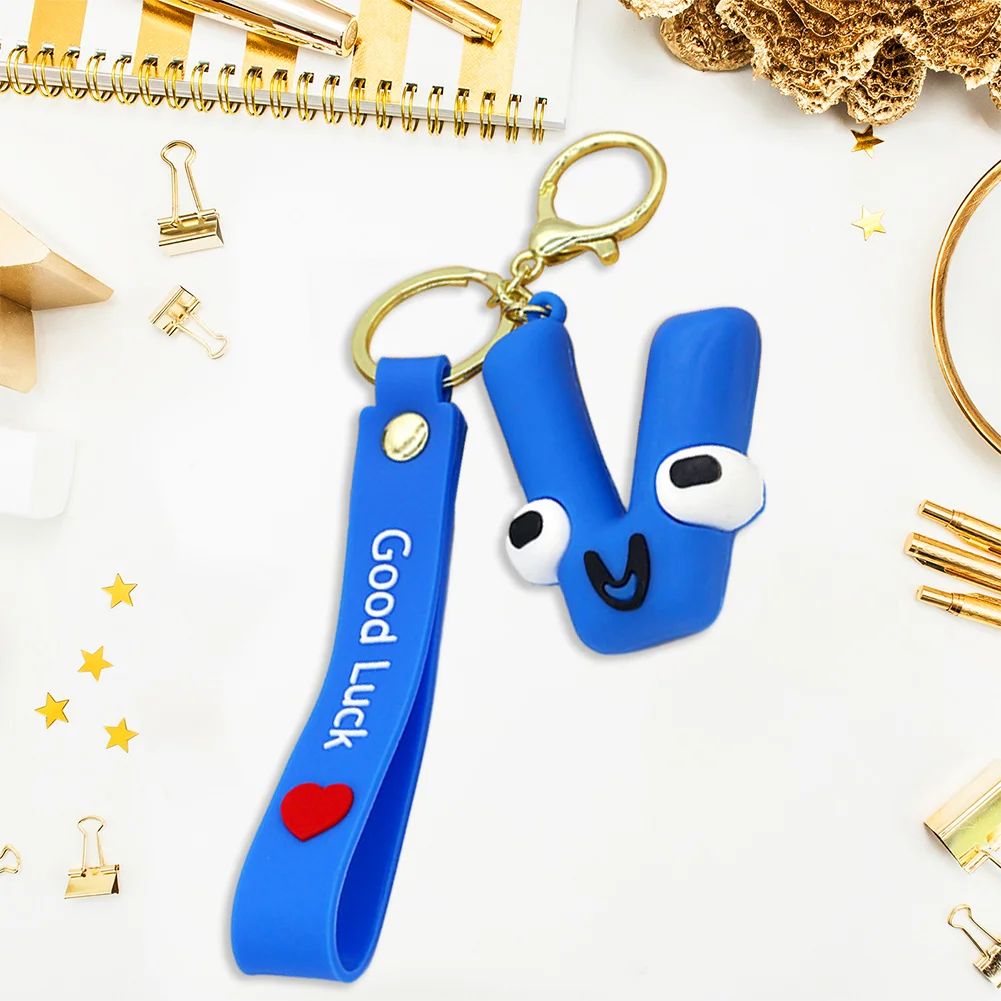 Letter A-Z Keychain Wacky Wizard Handbag Key Chain for Car Keys/Wallet/Backpack