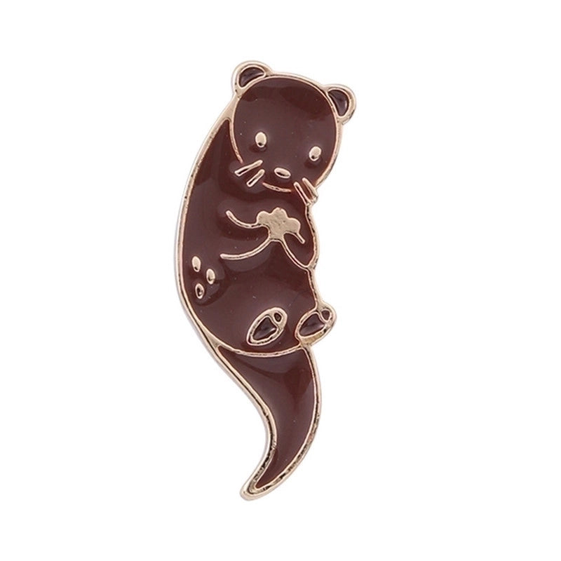 Cartoon Style Cute Cowboy Style Animal Alloy Stoving Varnish Plating Kid’s Unisex Brooches Collar Pin