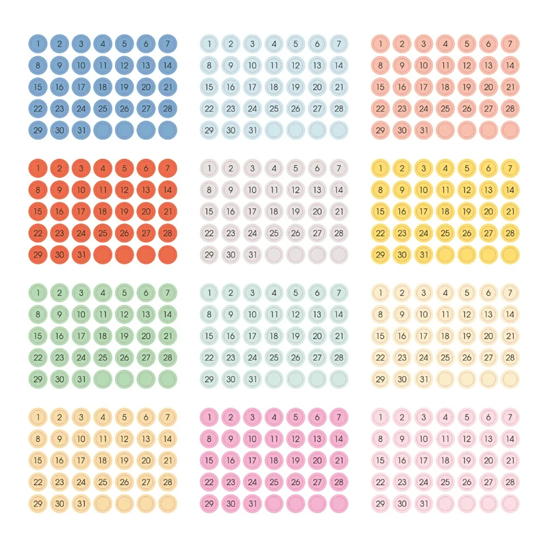 2024 Agenda Planner Daily Date Label Sticker Notebook Journal Diary Weekly Stickers for Full Year Schedule Journaling Stationery