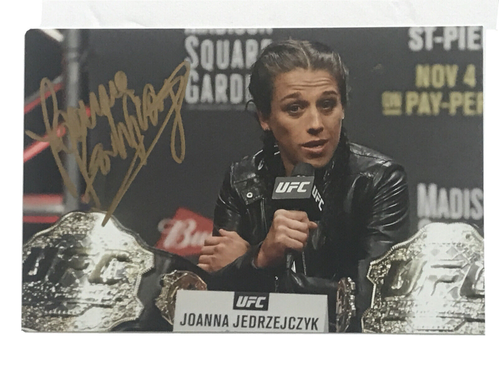 Joanna J?drzejczyk Autographed Photo Poster painting MMA UFC Champ