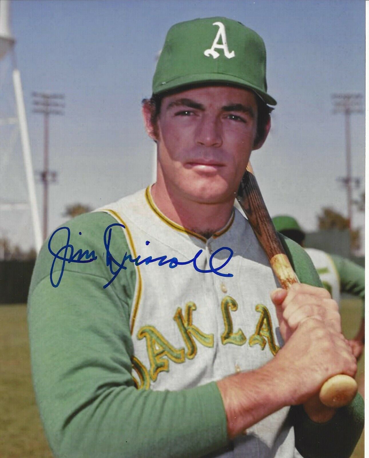 Jimmy Driscoll autographed 8x10 A's Rangers Private Signing #5