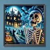 5D DIY teilweise speziell geformter Bohrer Halloween Skelett Diamantmalerei 30x30cm