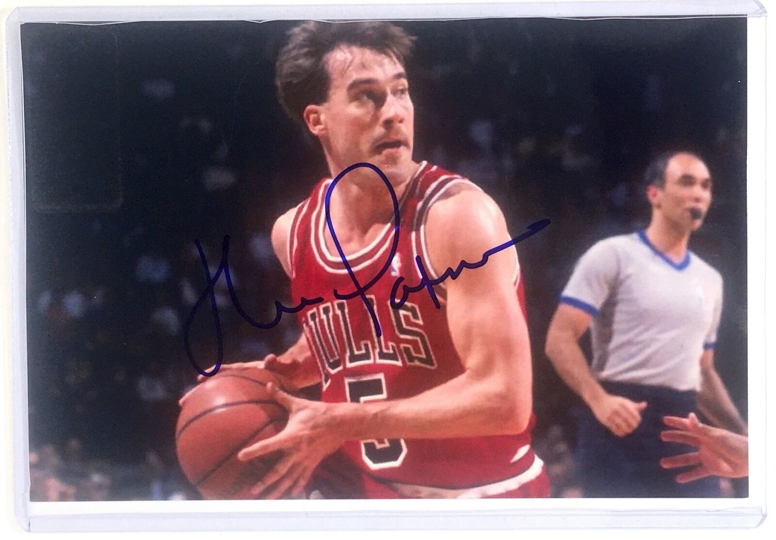 John Paxson Signed 4x6 Photo Poster painting Chicago Bulls Notre Dame ND Autograph Auto