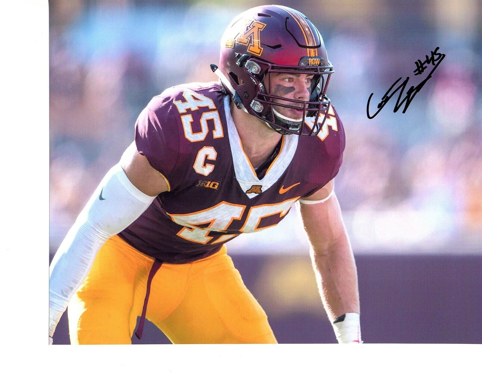 Carter Coughlin Minnesota Golden Gophers signed autographed 8x10 football Photo Poster painting+