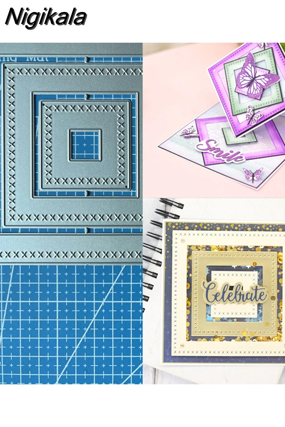 Nigikala Goddess Metal Cutting Dies Cross Stitch Square Diy Scrapbooking Photo Album Decorative Embossing Paper Card Crafts