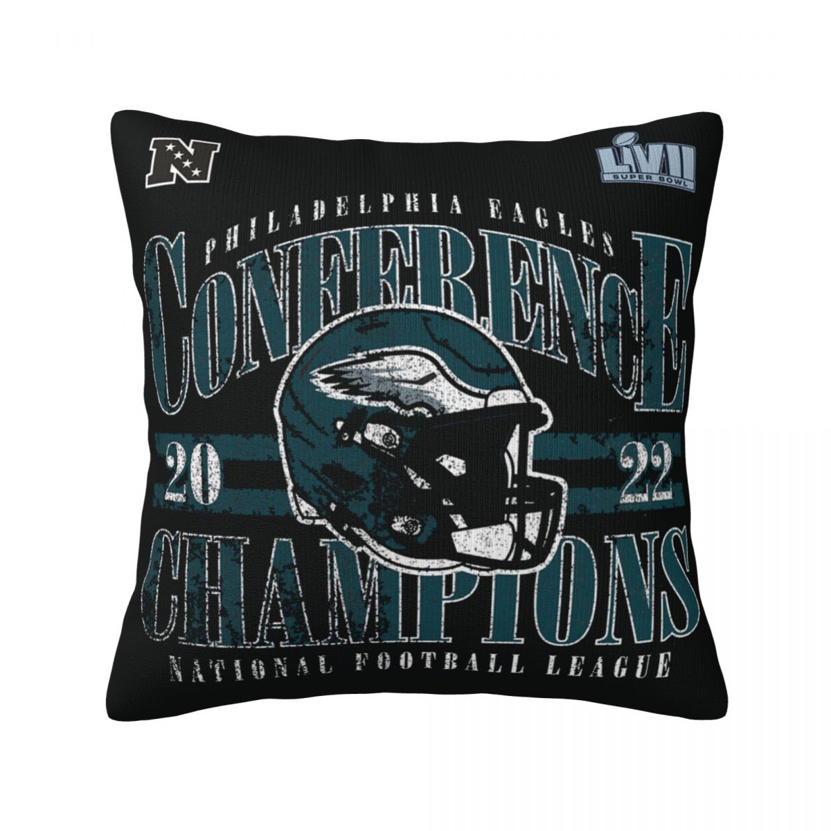 Philadelphia Eagles 2022 NFC Champions Banner Worthy Throw Pillow Covers 18x18