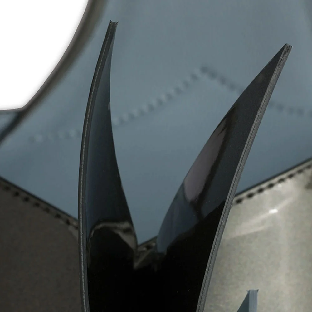 Black & Blue Pointed Toe Flared Heel Wing D'Orsay Pumps for Women