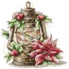 Christmas Oil Lamp-14CT Stamped Cross Stitch 22*26cm/8.66*10.24in