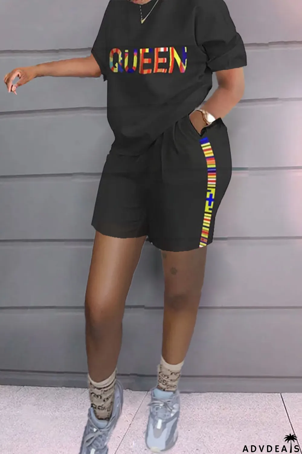 Leopard Print Casual Print Patchwork O Neck Short Sleeve Two Pieces