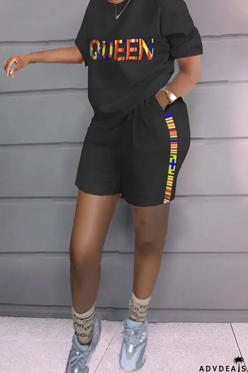 Leopard Print Casual Print Patchwork O Neck Short Sleeve Two Pieces