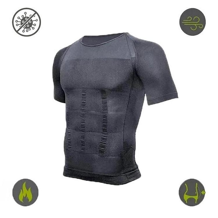 Men's Body Toning T-shirt The Ultra Durable Compression Shapewear -Buy 2 Free Shipping  