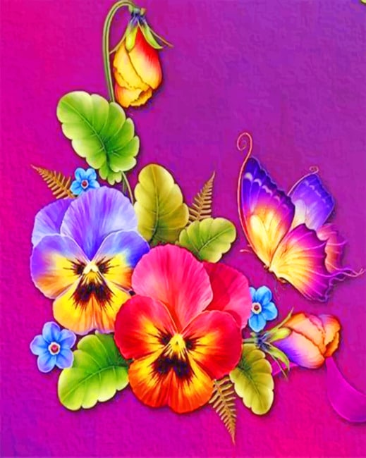 

Colorful Flowers – Paint By Numbers - 40*50CM, 501 Original