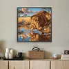 Savannah Lion 5D DIY Full Square Drill Diamond Painting Kits for Adults Beginners Home Decor Diamonds Dots Gem Art Kits Diamonds Paintings Gem Art 17.72x17.72inch