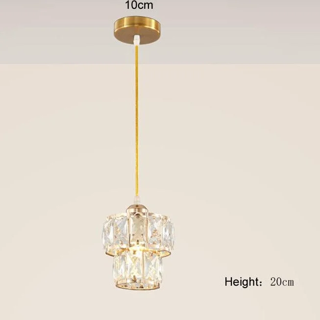 Nordic LED Pendant Lights Crystal Gold Hanging Lamp For Dining Table Bar Kitchen Living Room lampada industrial Modern Light