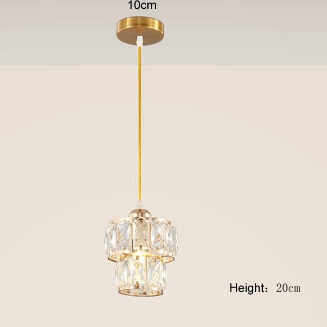 Nordic LED Pendant Lights Crystal Gold Hanging Lamp For Dining Table Bar Kitchen Living Room lampada industrial Modern Light