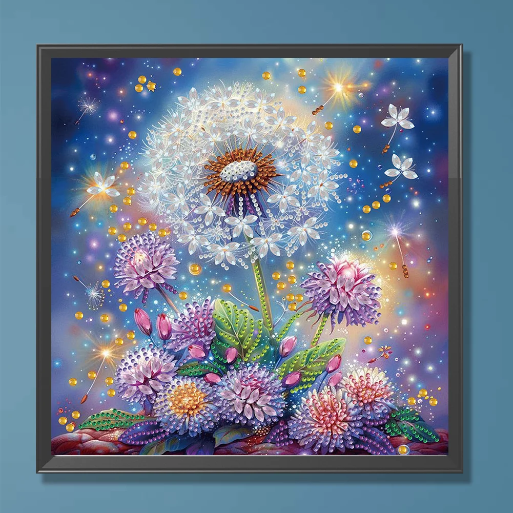 Diamond Painting - Partial Special Shaped Drill - Dandelion(Canvas|30*30cm)