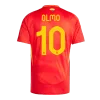 OLMO #10 Spain Home Soccer Jersey EURO 2024