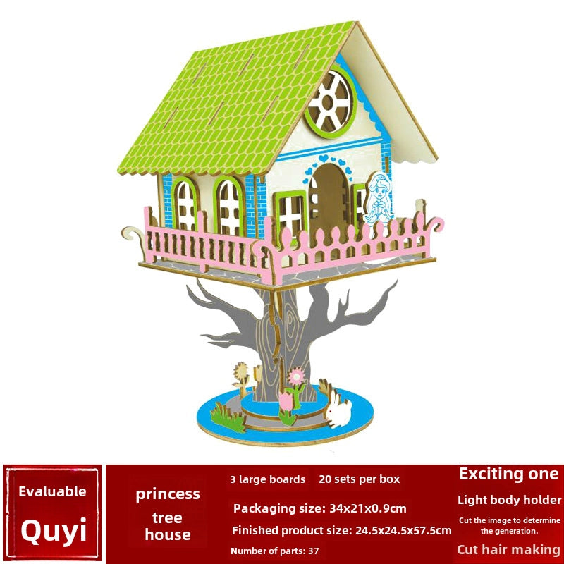 Stall Supply Children’s Wooden 3D Puzzle Adult Puzzle Christmas Building Handmade Educational Model Toy