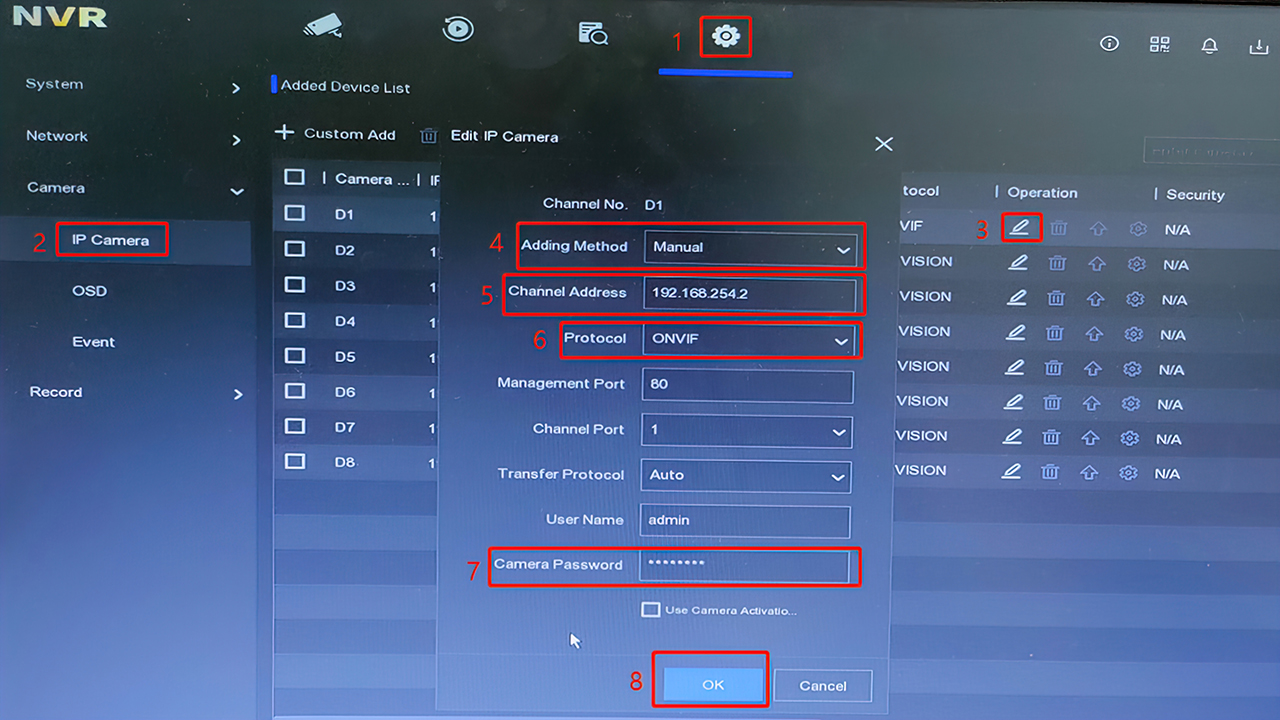 Adding hikvision camera to 2024 nvr