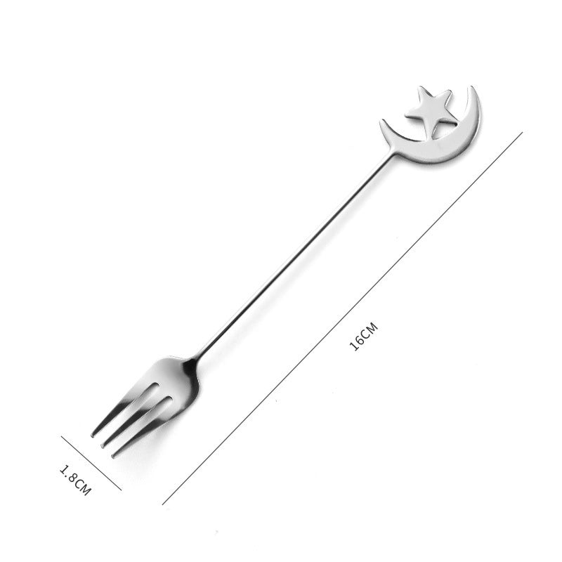 Casual Cartoon Stainless Steel Spoon Fruit Fork