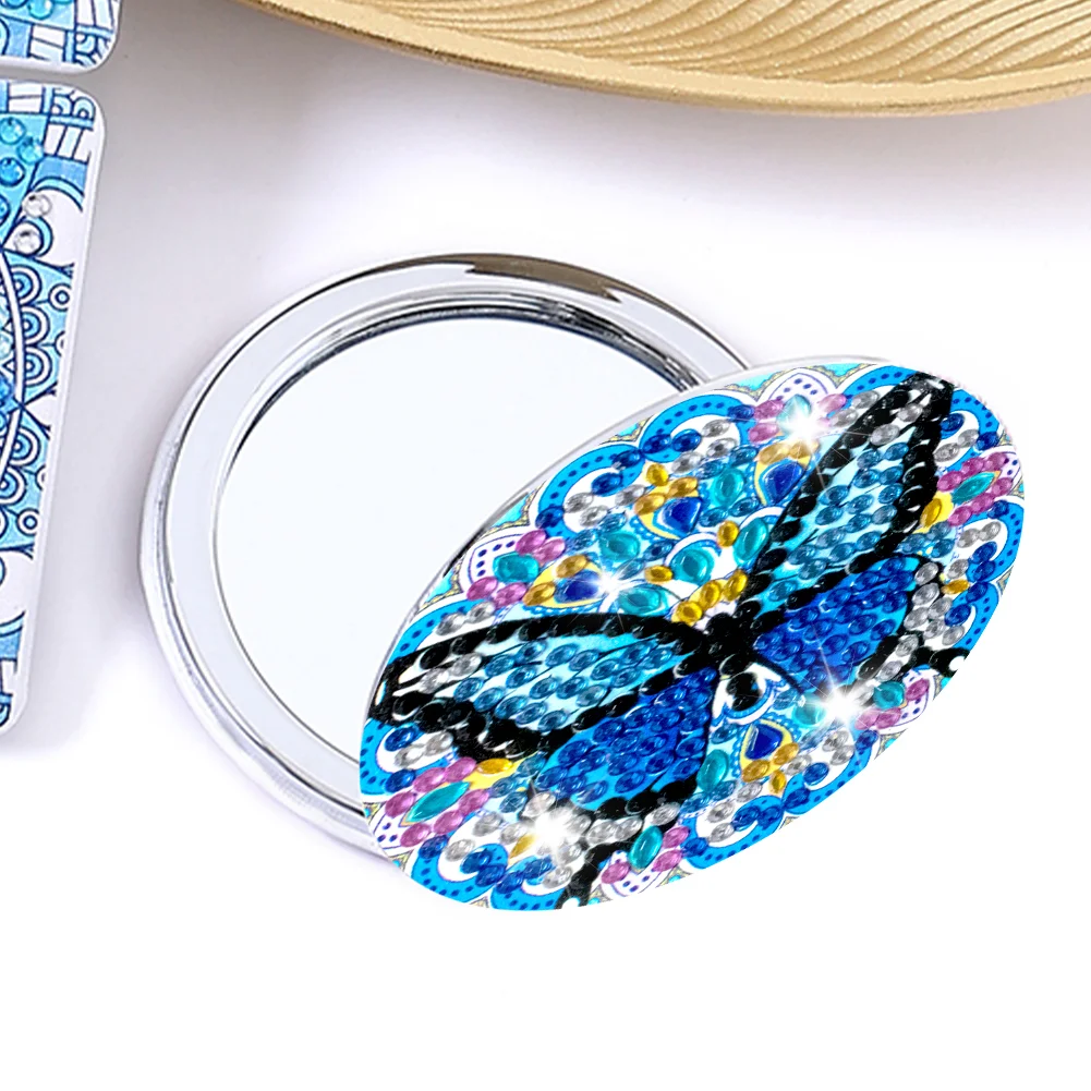 DIY Diamond Painting Mirror Portable Butterfly for Adult and Kids