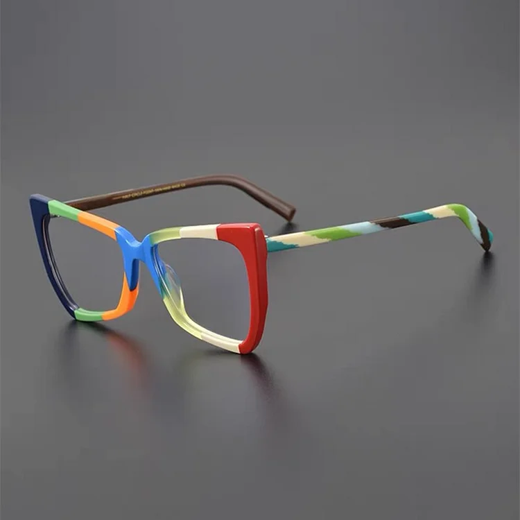 Top designer acetate glasses frame men's and women's large frame runway fashion butterfly optical frame prescription glasses