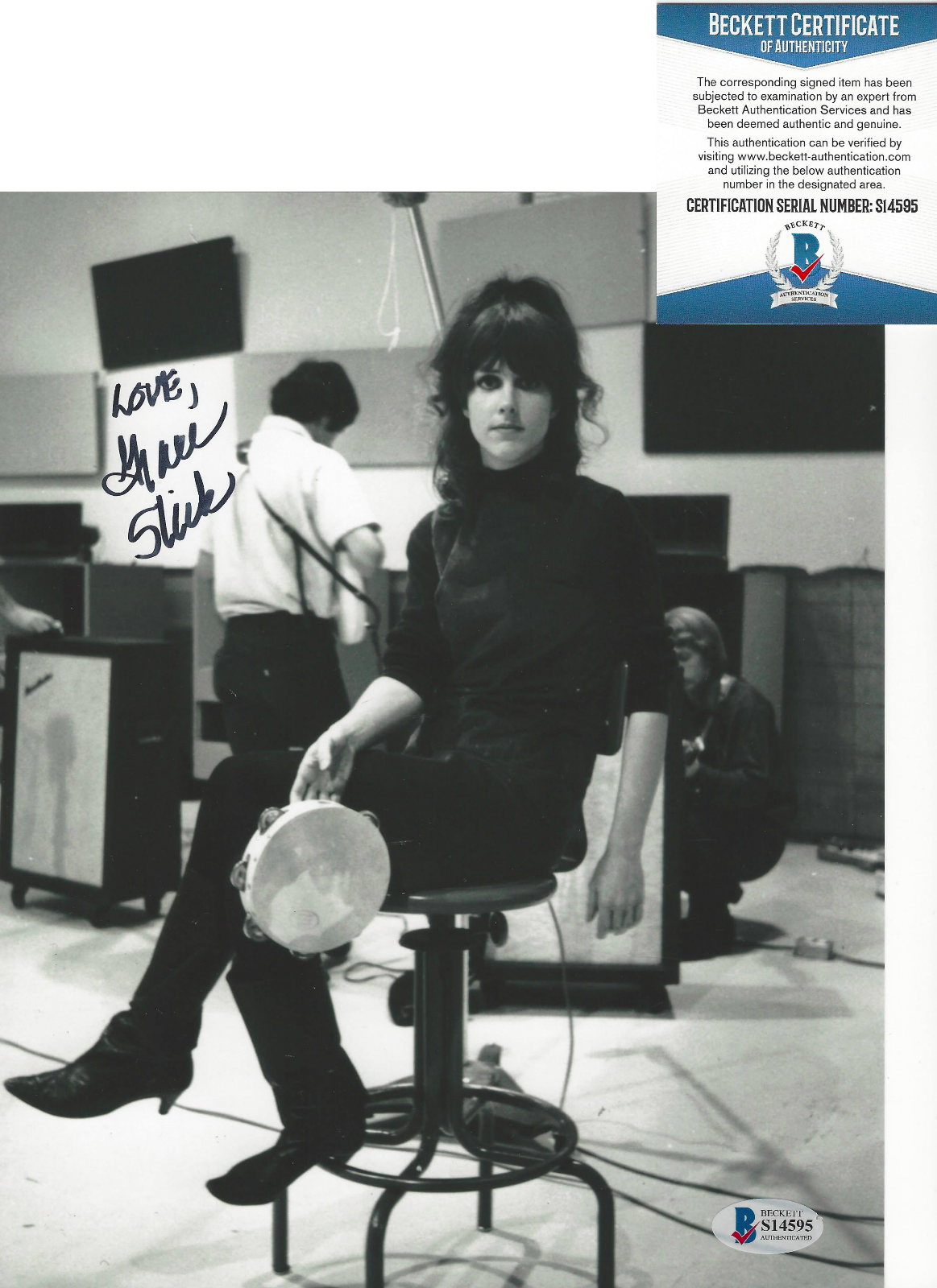 SINGER GRACE SLICK of JEFFERSON AIRPLANE SIGNED 8x10 Photo Poster painting 3 BECKETT COA BAS