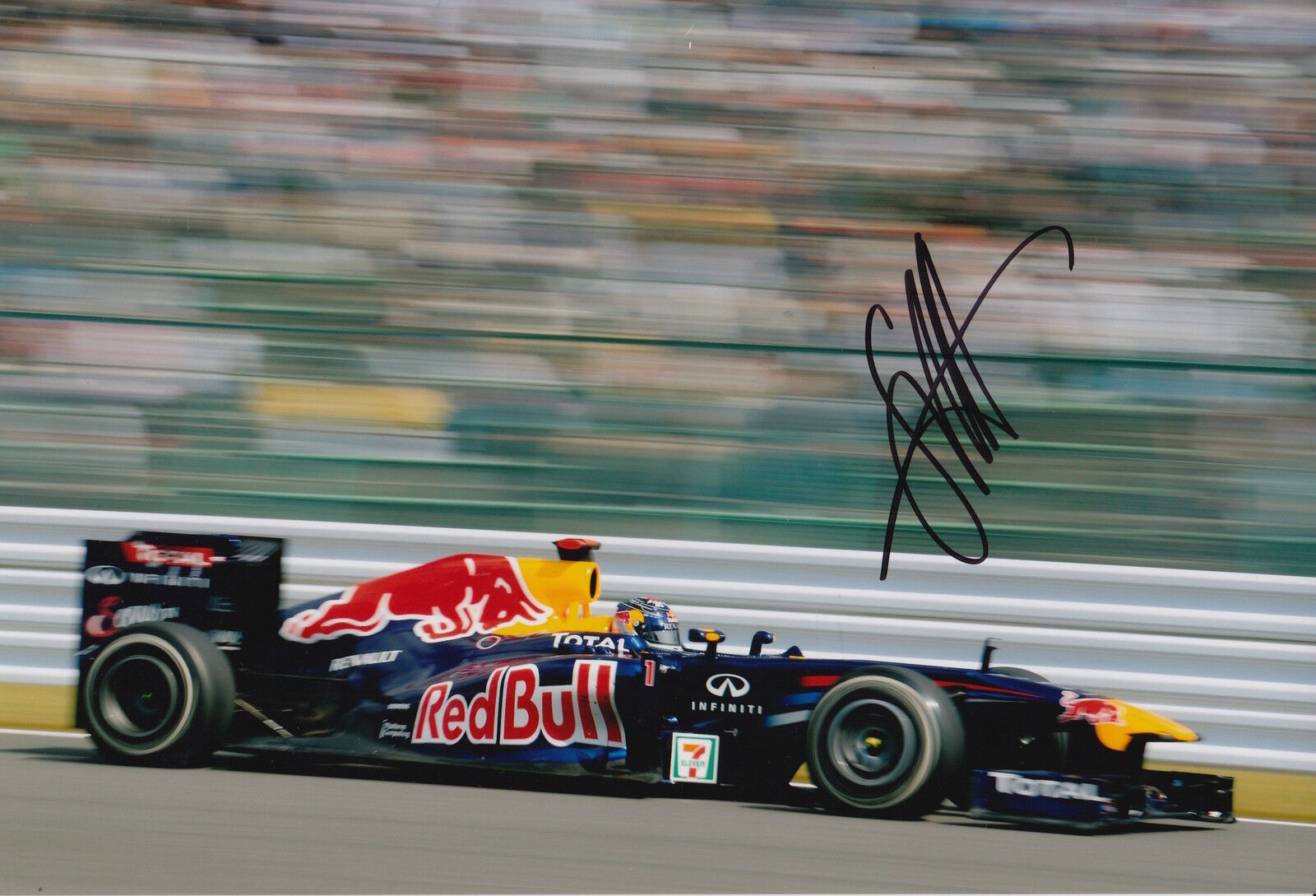 Sebastian Vettel Hand Signed 12x8 Photo Poster painting F1 Red Bull Racing.