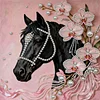DIY Pearl Painting Horse for Home Wall Decor with Frame(30*30cm)