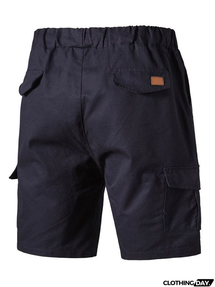 Men's Casual Multi Pockets Summer Sports Loose Drawstring Shorts
