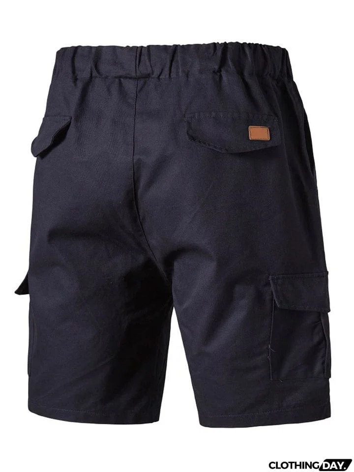 Men's Casual Multi Pockets Summer Sports Loose Drawstring Shorts