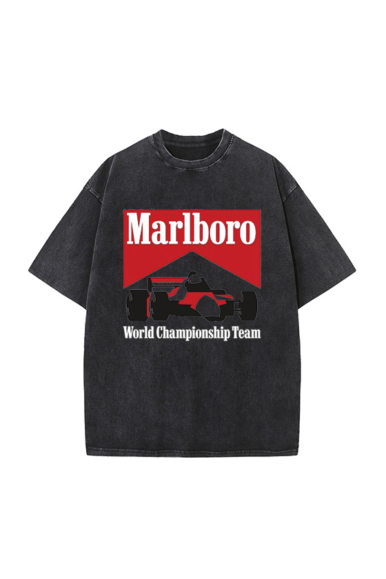 Marlboro World ChampionshipTeam Crew Neck Unisex Vintage Wash T-shirt / TECHWEAR CLUB / Techwear