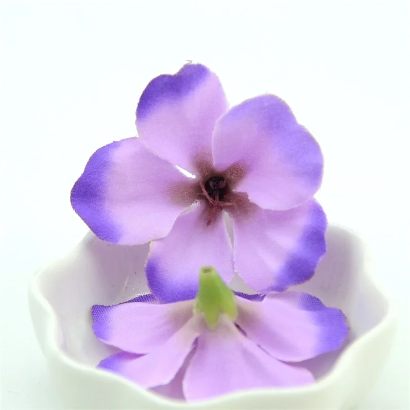 20pcs Real Touch Silk Orchid Artificial Flower Head For Wedding Home Decoration Handmade Christmas Gift Box Craft Fake flowers