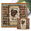(US Local)Bookshelf Girl-14CT Stamped Cross Stitch Kit(50x45cm)