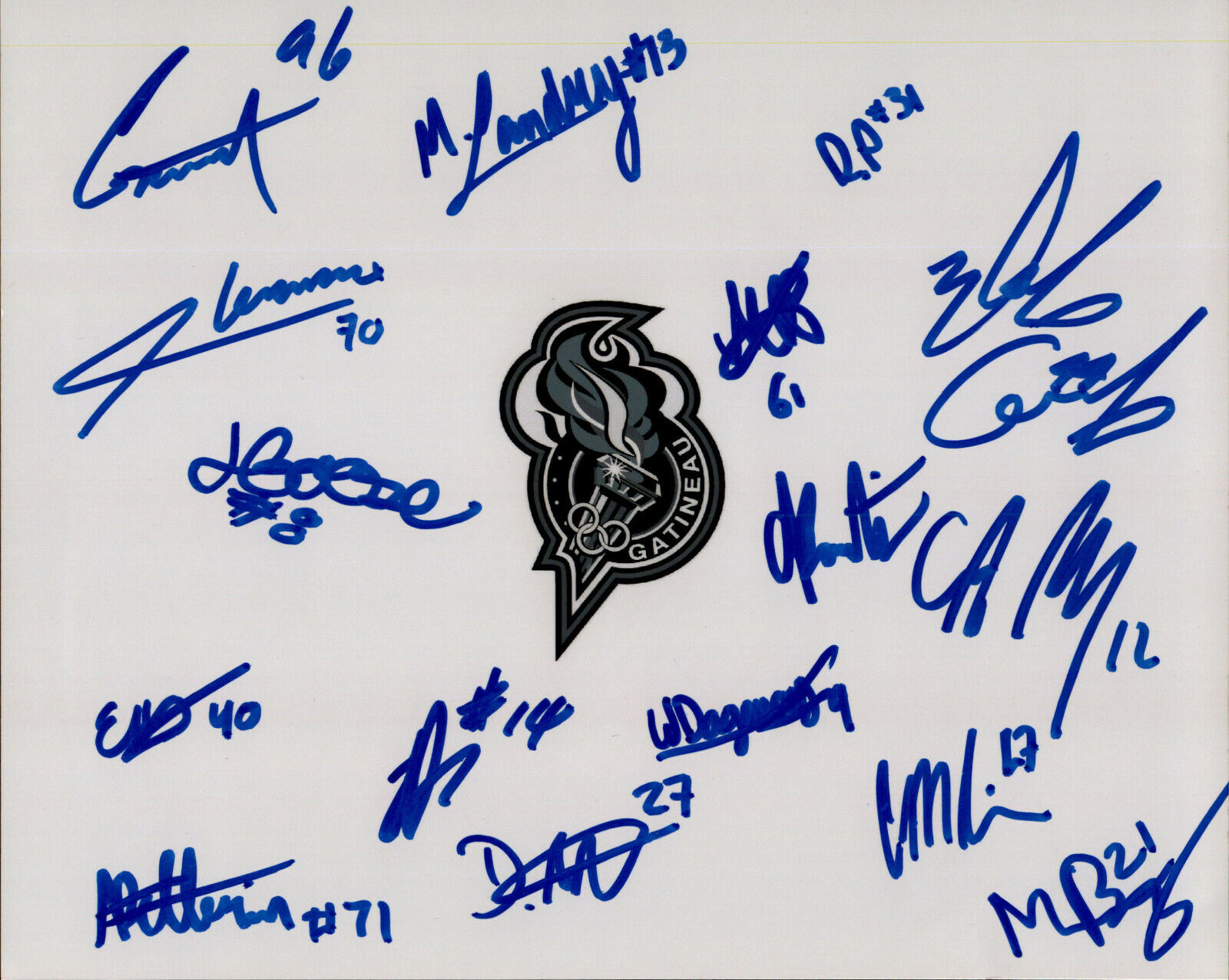 Gatineau Olympiques SIGNED 8x10 Photo Poster painting QMJHL 19/20 TEAM +++ AEBISCHER +++