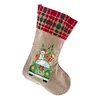 Linen Diamond Painting Christmas Socks 5D Rhinestone Xmas Socks for Kid Gift