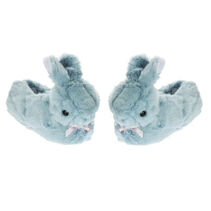 Glglgege Children Cotton Shoes Kids Home Slippers Boys And Girls Baby Cute Rabbit Ears Plush Ball Thickening Warm Indoor Shoes