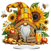 Diamond Painting Acrylic Single Sided August Gnome Ornaments Tabletop Home Office Decor