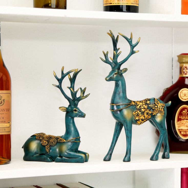 American Deer Ornaments Home Accessories 2-Piece Set