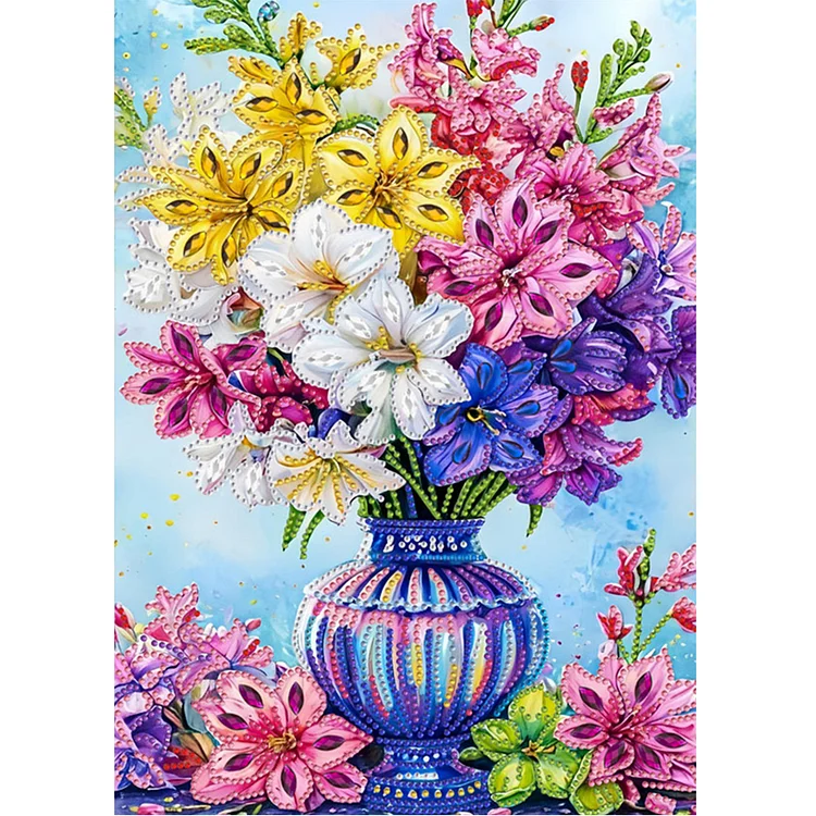 Vase 30*40cm (Canvas) Special Shaped Drill Diamond Painting gbfke