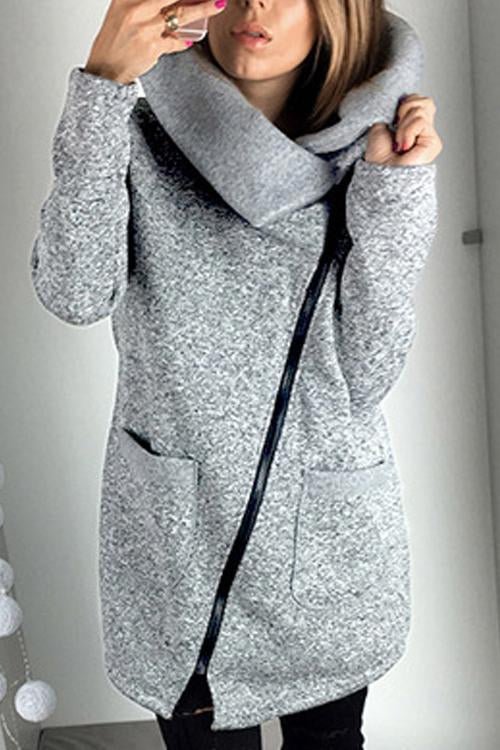 Casual Side Zip Coat Jacket Coat - Shop Trendy Women's Clothing | LoverChic