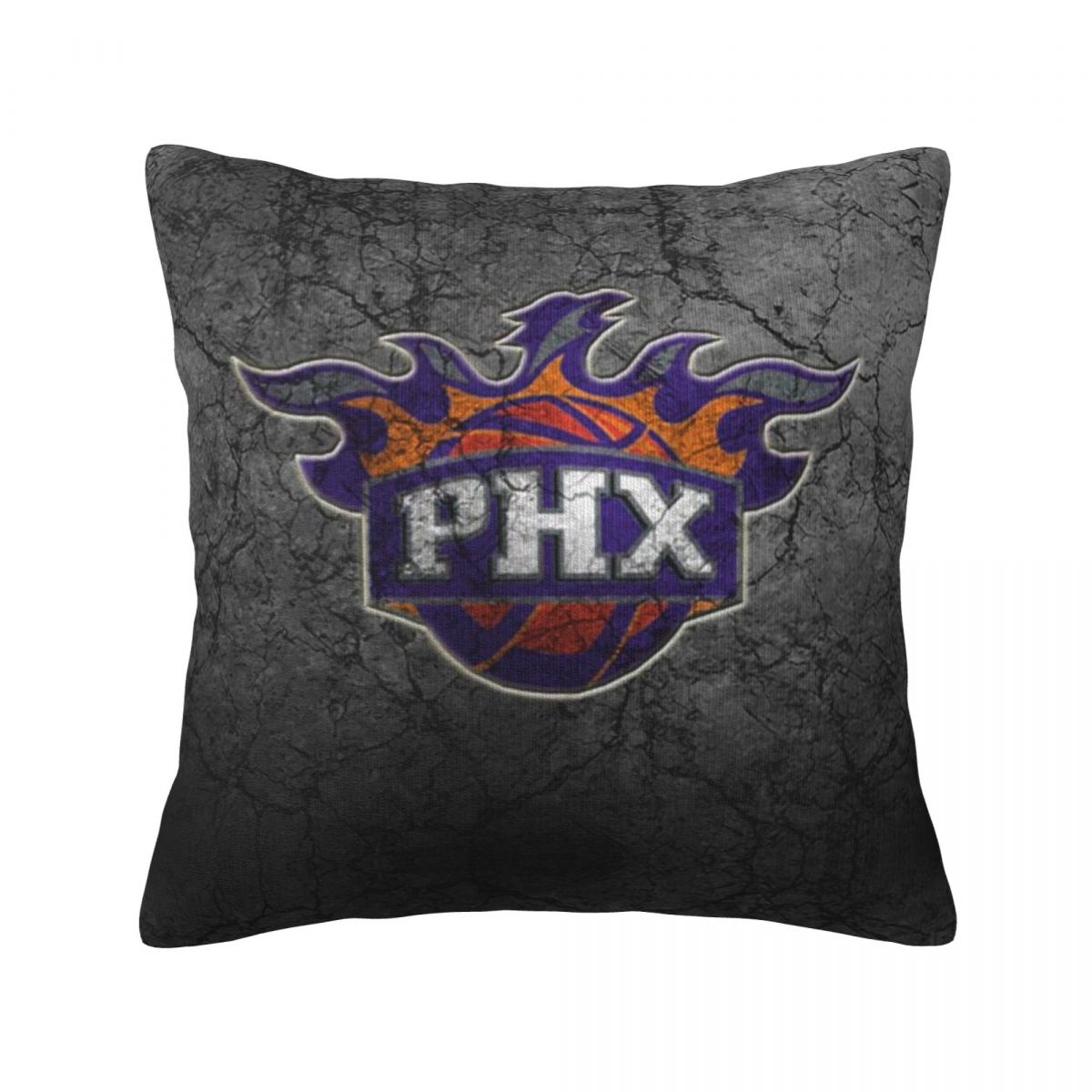 Phoenix Suns Emblem On Cement Wall Short Plush Cushion for Home Decor